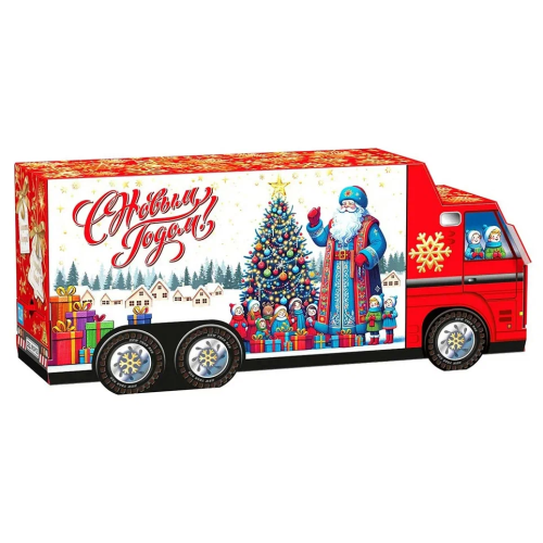 Подарок с конфетами «Малый Морозмобиль» 300г Стандарт